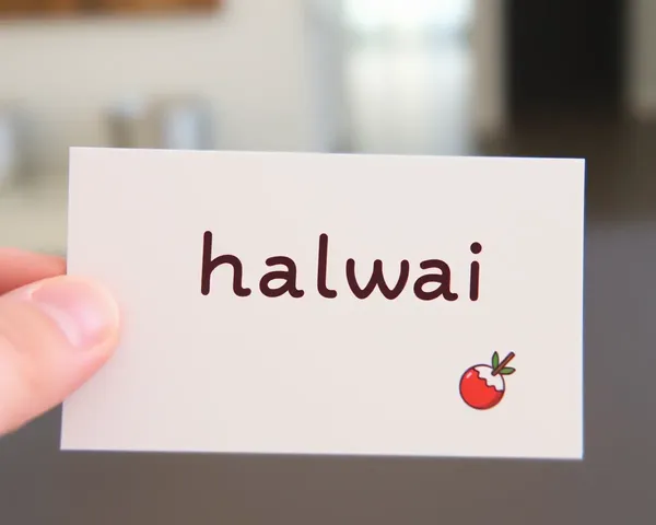 Minimalist Design on Halwai's Visiting Card with Small Illustration
