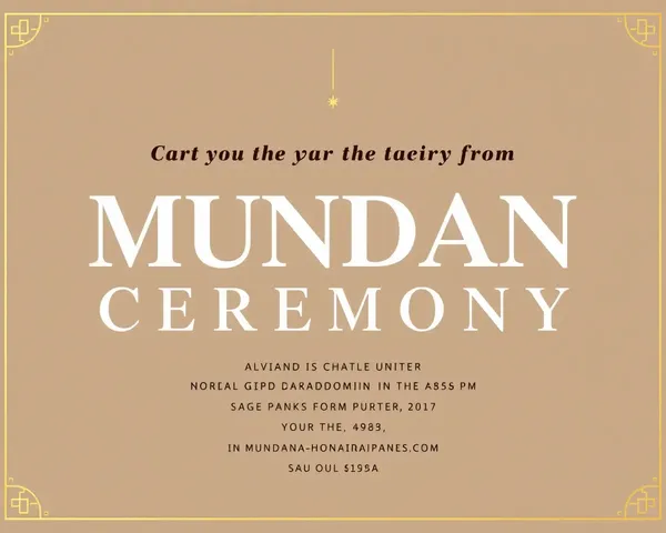 Minimalist Elegant Mundan Ceremony Invitation Card Design