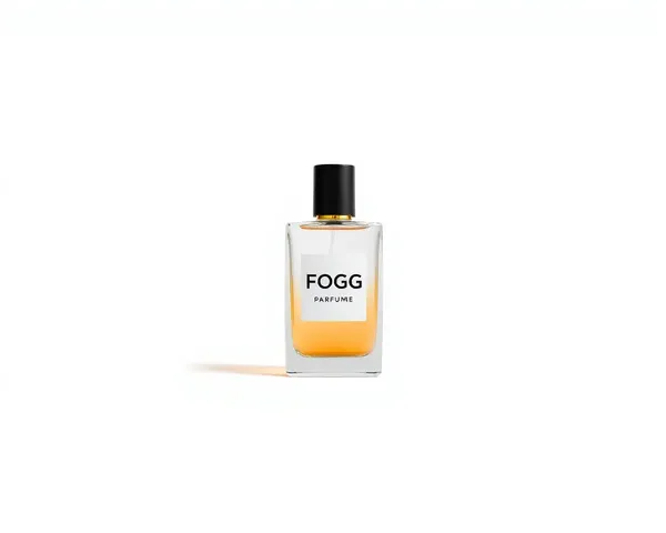 Minimalist Fogg Perfume Bottle on White Background