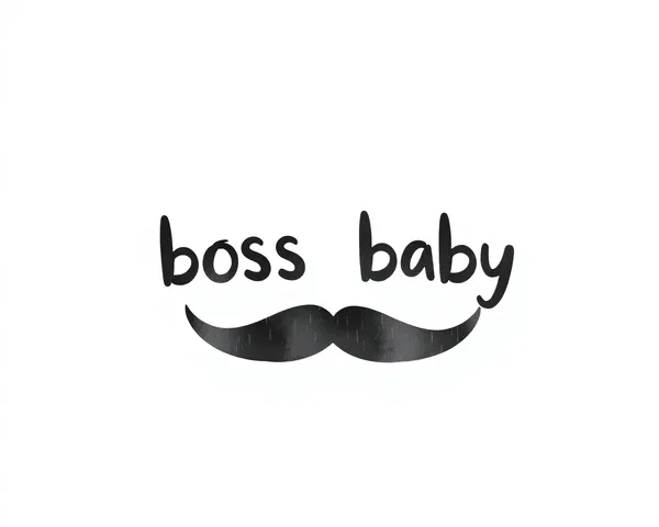 Minimalist Hand-Drawn Boss Baby Logo with Watercolor Texture