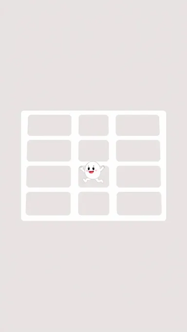 Minimalist Hopscotch Grid on Transparent Background