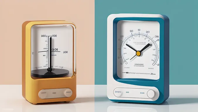 Minimalist Hygrometer Design with Clean Lines and Simple Interface