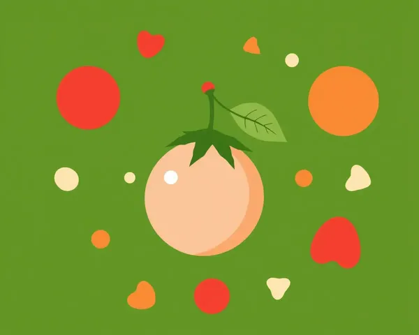 Minimalist Illustration of Litchi Fruit in Bold Colors 🍊