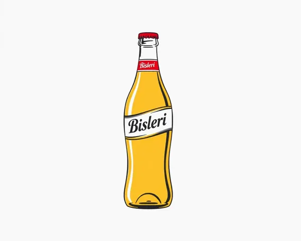 Minimalist Illustration of Simple Bisleri Bottle Design