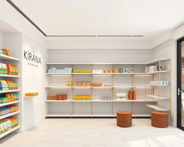 Minimalist Kirana Store with Clean Flex Design and Functional Layout
