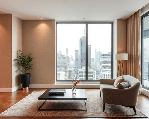 Minimalist Living Room with Subtle Burberry Inspiration