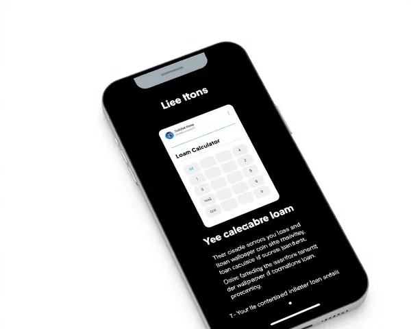 Minimalist Loan Calculator Digital Banner on Phone Wallpaper