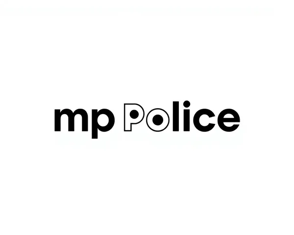 Minimalist MP Police Logo in Simple Font