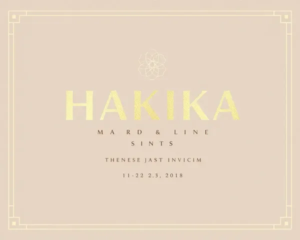 Minimalist Modern Hakika Invitation Card Design Concept
