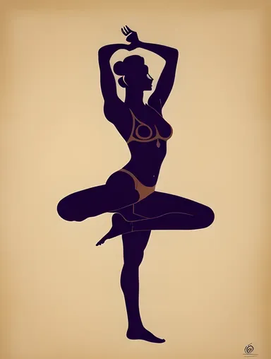 Minimalist Nataraja Design for Study or Office Wallpaper