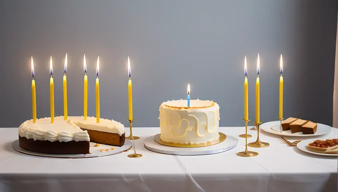 Minimalist Negative Space Abstract Background with Simple Cake