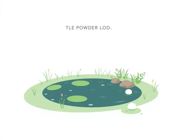Minimalist Pond Garden with Powder Puffs Edges