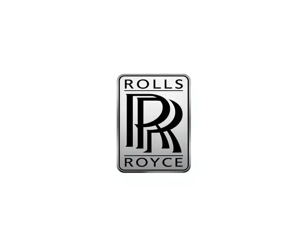 Minimalist Rolls-Royce Logo on Simple White Background