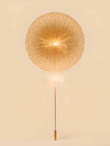 Minimalist Sparkler Design with Soft Gradient Effect