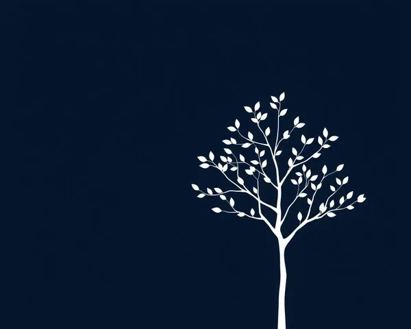 Minimalist Tree Illustration Amoled Wallpaper with Simple Branches