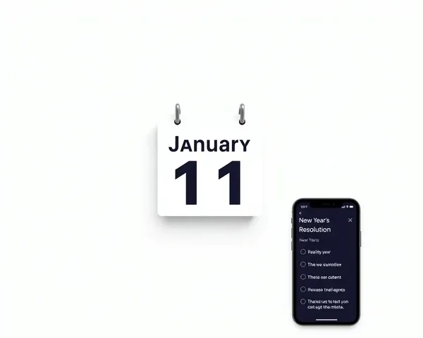 Minimalist iPhone Design for New Year's Resolutions