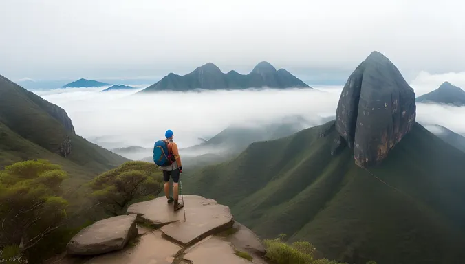 Misty Morning at Kambi Peak Summit