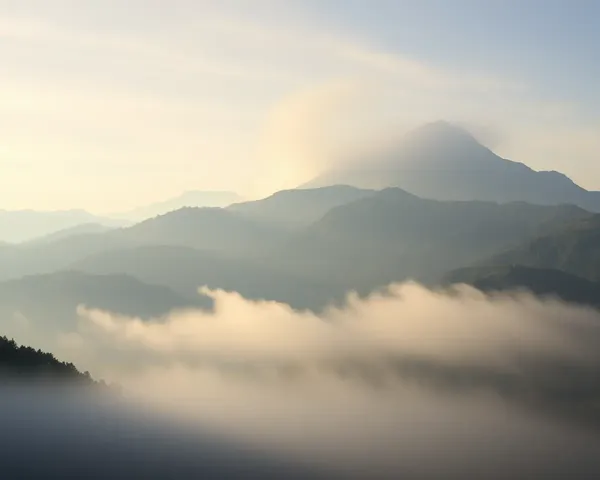 Misty Mountain Landscape on 12x36 HD Background