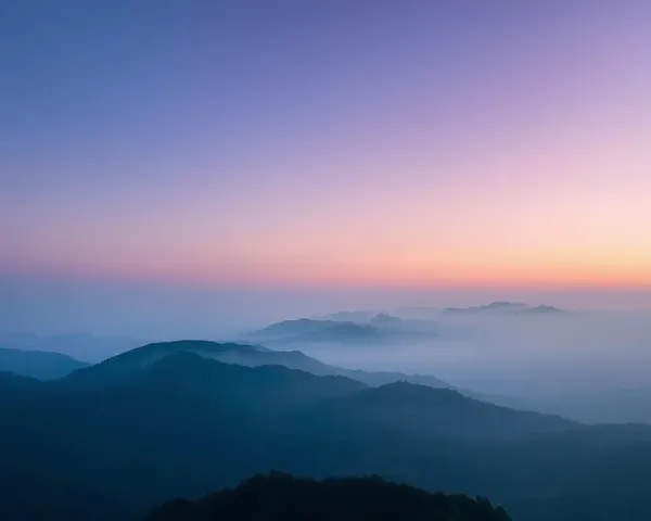 Misty Mountain Range at Dawn in Full HD 1080p Background
