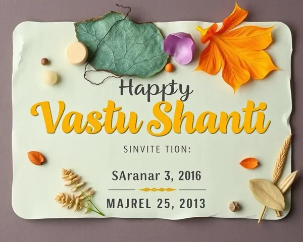 Mixed-Media Vastu Shanti Invitation Card Design