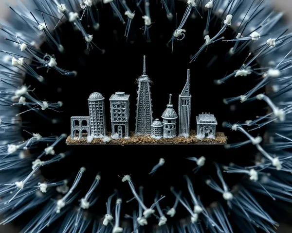Mocop's Bristles Form Miniature Cityscape