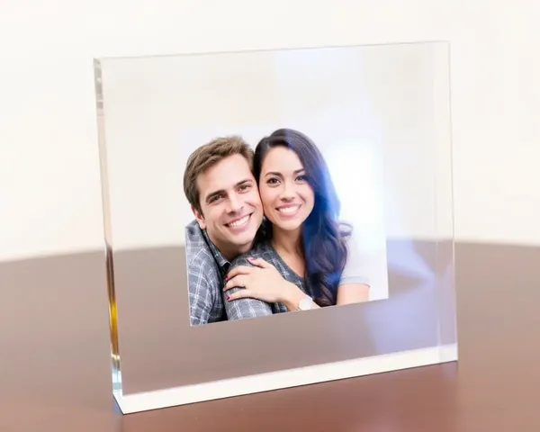 Modern Acrylic Frame with Color Photo and Gradient Hues