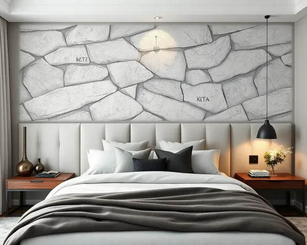 Modern Bedroom with Seamless Kota Stone Texture