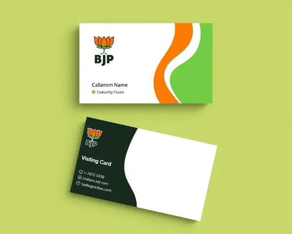 Modern Bjp Visiting Card Design with Clean Layout and Prominent Party Name