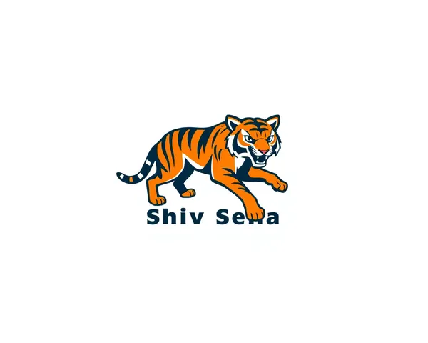 Modern Flat Shiv Sena Tiger Logo Design