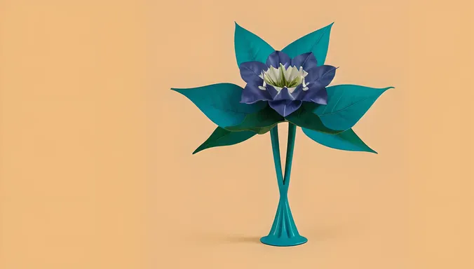 Modern Geometric Pattern of Datura Flower