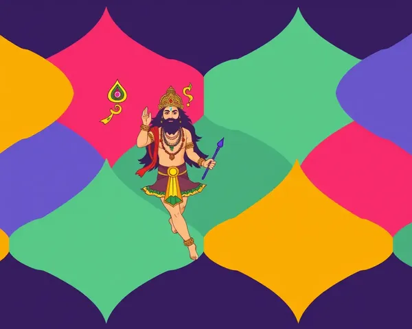 Modern Geometric Sunderkand Invitation Card with Lord Hanuman