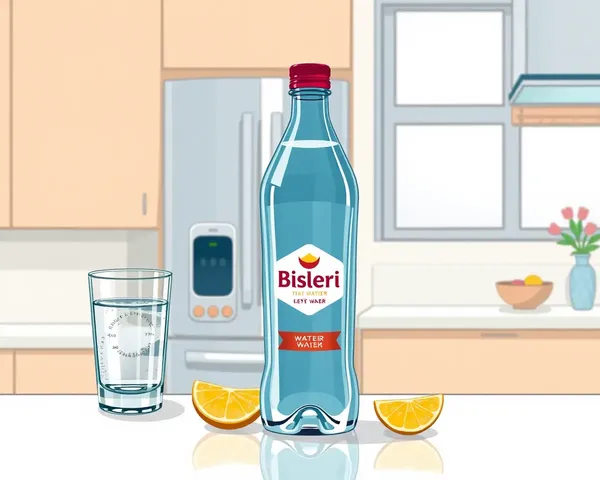 Modern Kitchen Scene with Bisleri Water Bottle PNG