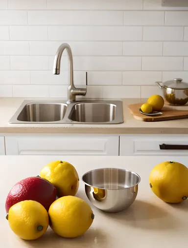 Modern Kitchen with Sleek Pestle and Mortar