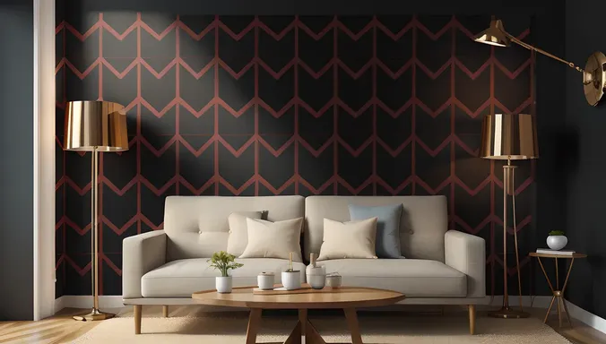 Modern Kushti Wallpaper with Geometric Patterns and Bold Colors