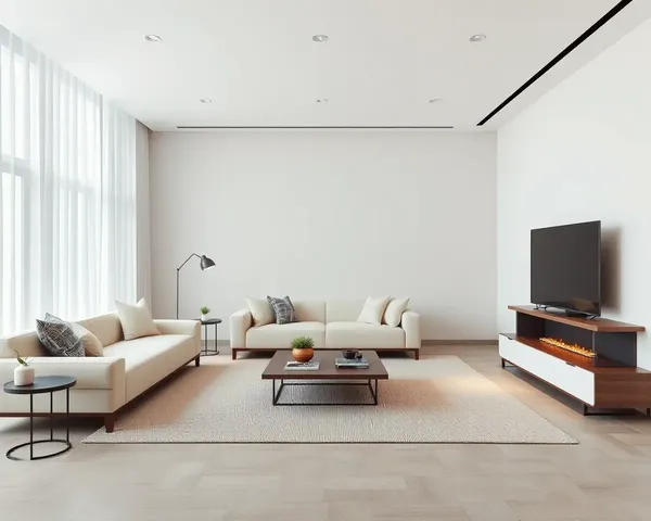 Modern Living Room in Full HD 1080p Neutral Beige Background