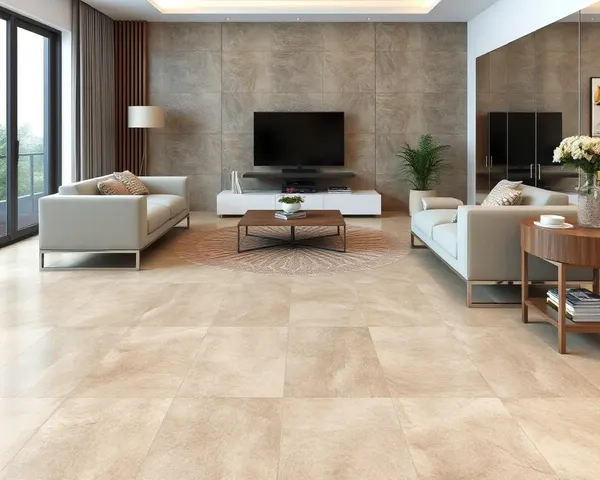 Modern Living Room with Seamless Kota Stone Texture