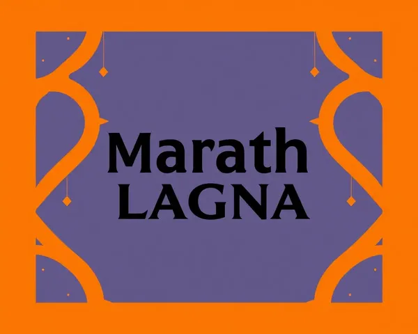 Modern Minimalist Marathi Lagna Banner with Bold Font and Geometric Pattern