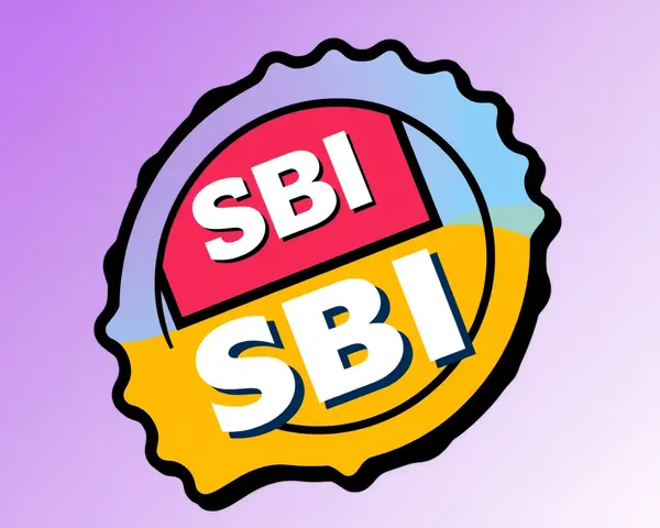 Modern Minimalist SBI Stamp with Bold Lines and Bright Colors