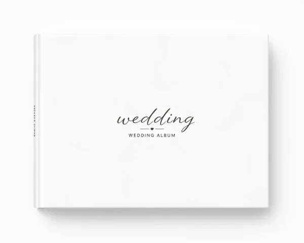 Modern Minimalist Wedding Album Cover Design 12x36 PSD