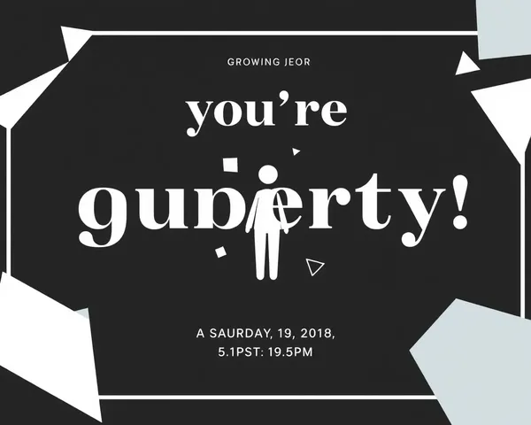 Modern Puberty Invitation with Geometric Shapes and Clean Font