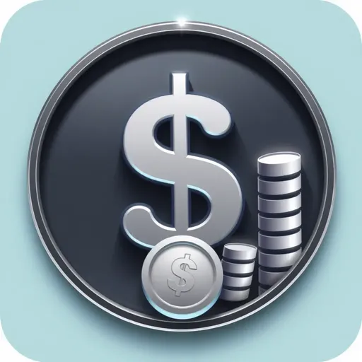 Money Icon Symbolizes Wealth and Financial Success