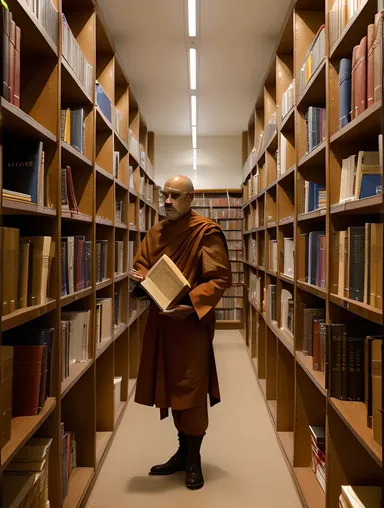 Monk Searches for Knowledge in AI-Powered Library