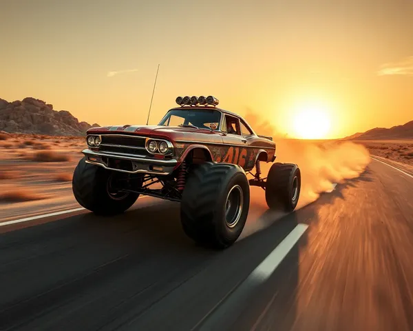 Monster Car Rides Sunset Desert Highway
