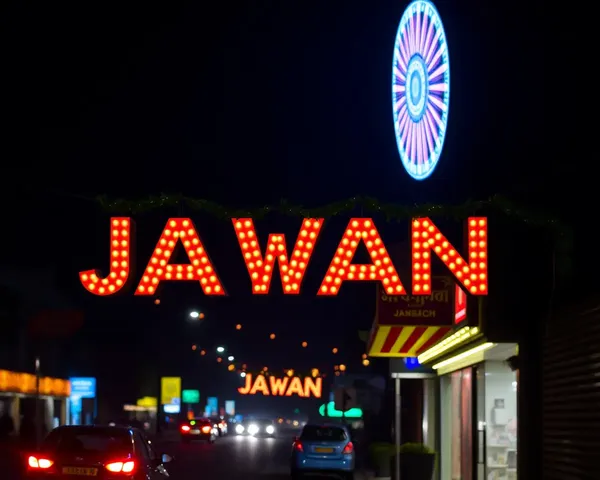 Moody Night City with Neon Lights on Jagran Banner
