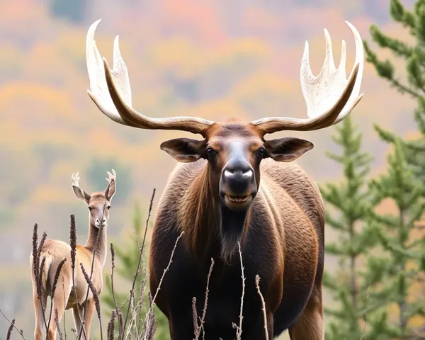 Moose Images Captured in Forest Landscape Photography