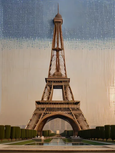 Mosaic Tesserae of Famous Landmark