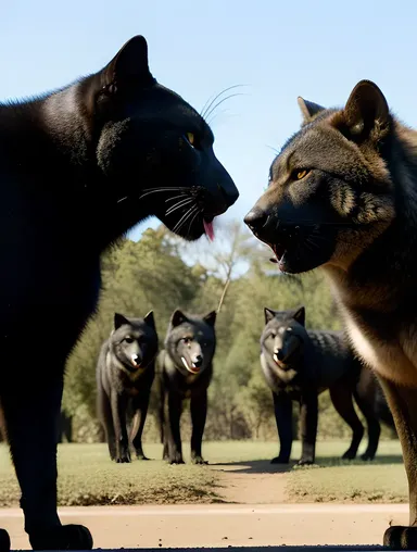 Mowgli Defends Himself Against Fierce Wolves