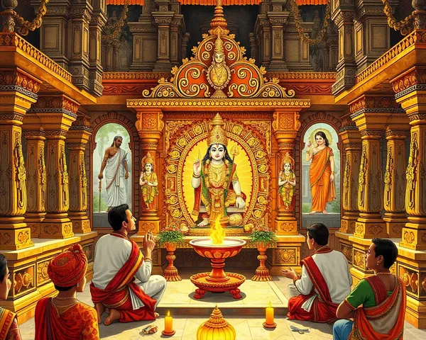 Mundan Sanskar Ritual in Traditional Hindu Temple
