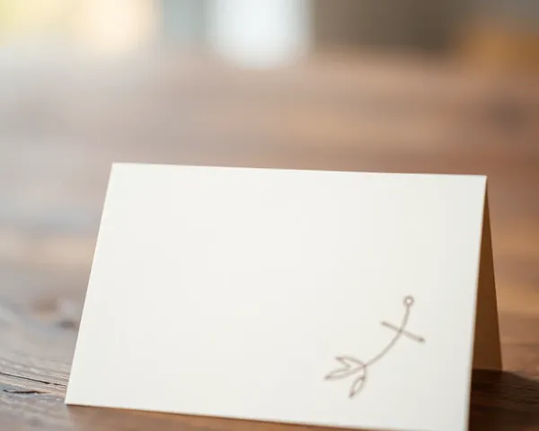 Mundane Card Sample: Beige Greeting Card with Simple Design