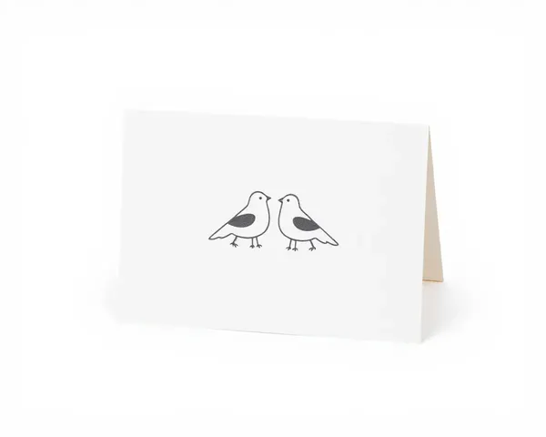 Mundane Card Sample: Simple Hand-Drawn Birds on Unassuming Card